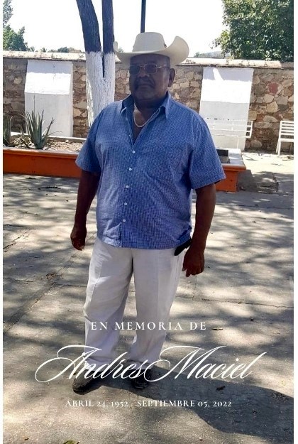 Obituary of Andres Maciel Cuadros
