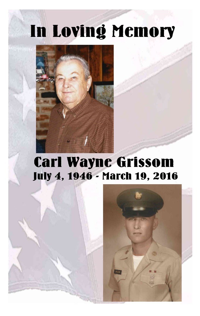 Obituary of Carl Wayne Grissom