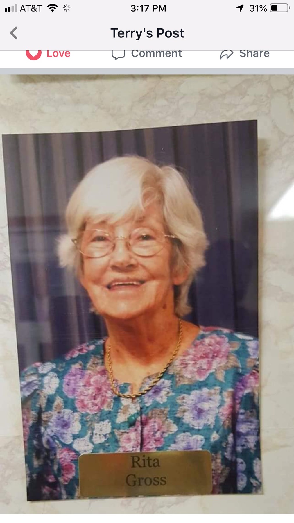 Obituary of Willie Merita Gross