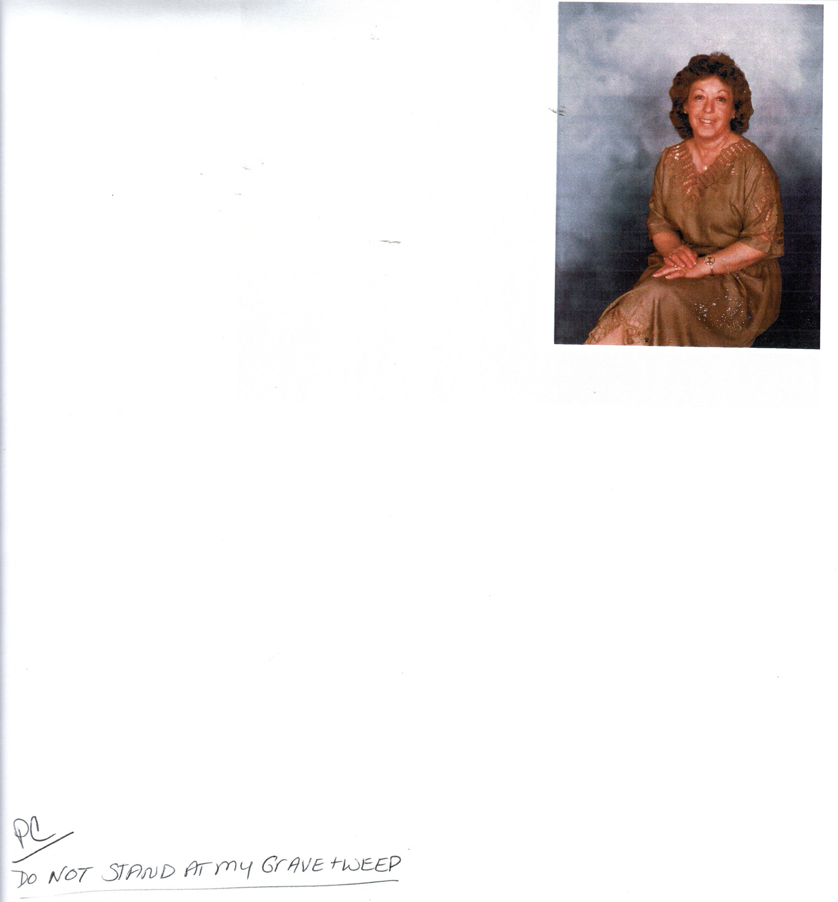 Obituary of Evangia Beatrice DeCato