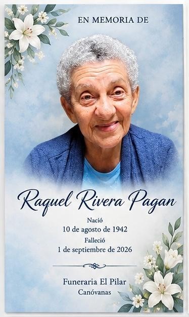 Obituario de Raquel Rivera Pagán