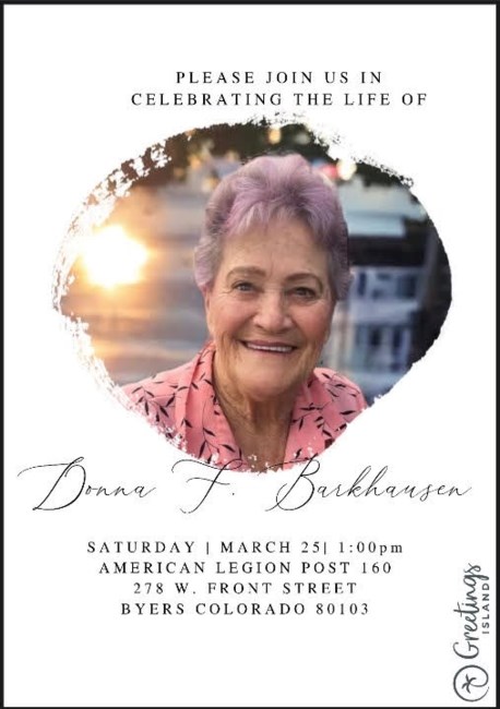 Obituary of Donna Faye Barkhausen