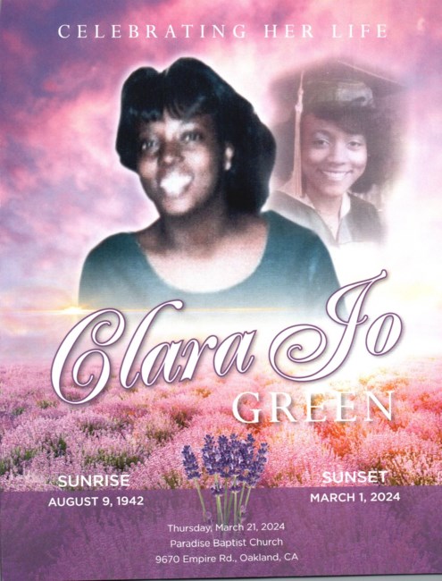 Obituary of Clara Jo Green