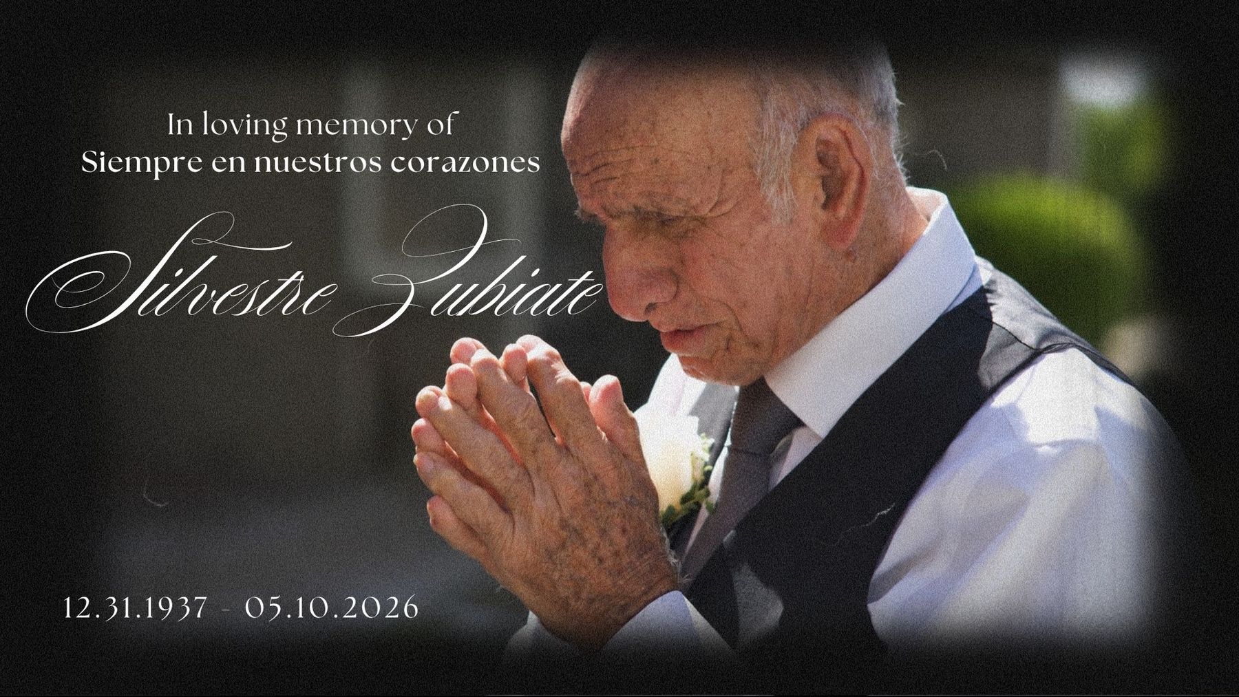 Obituary of Silvestre Zubiate Coguel