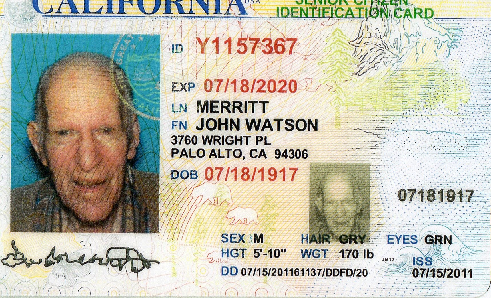 Obituary of John Watson Merritt