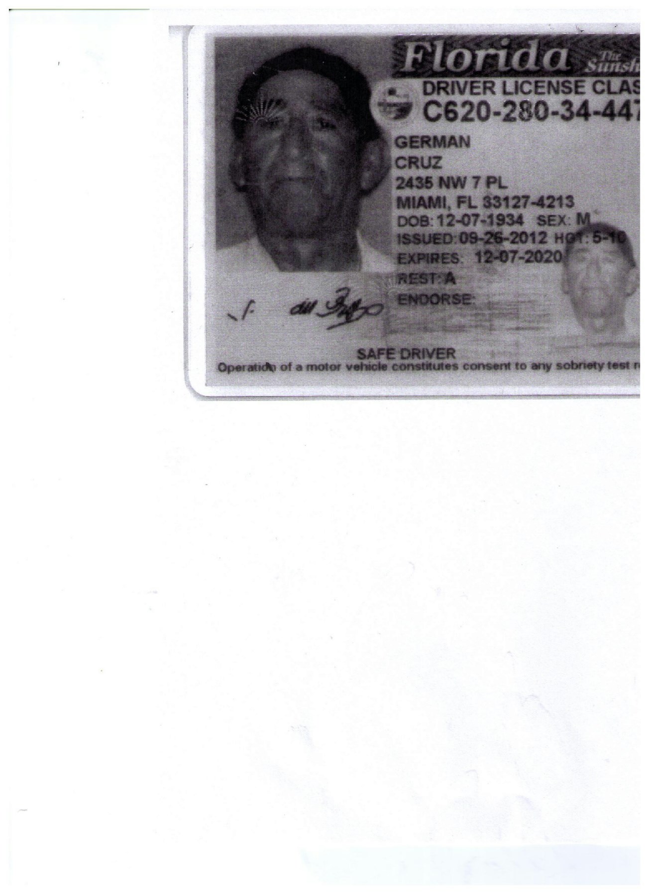 Obituary of German Cruz