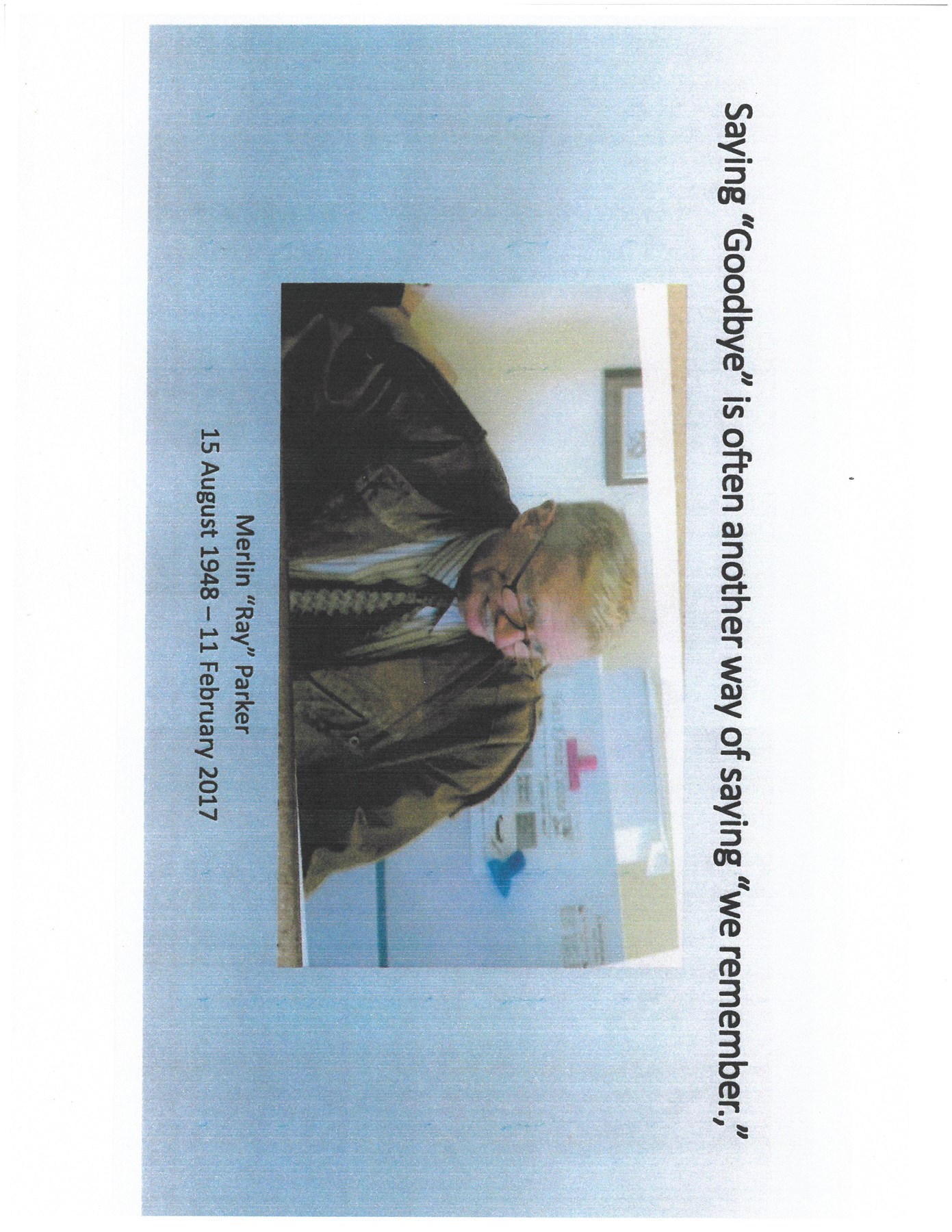 Obituary of Merlin Ray Parker