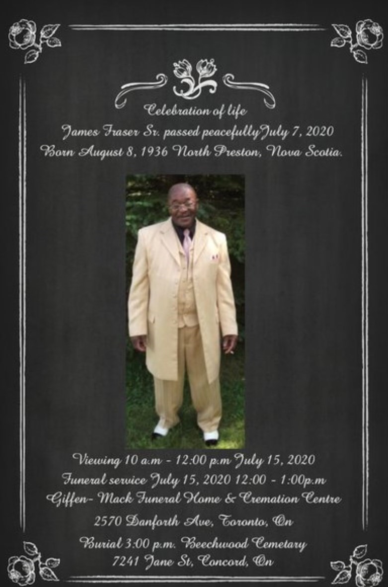 Obituary of Mr. James Fraser