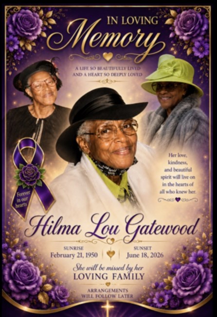 Obituary of Mrs. Hilma Gatewood