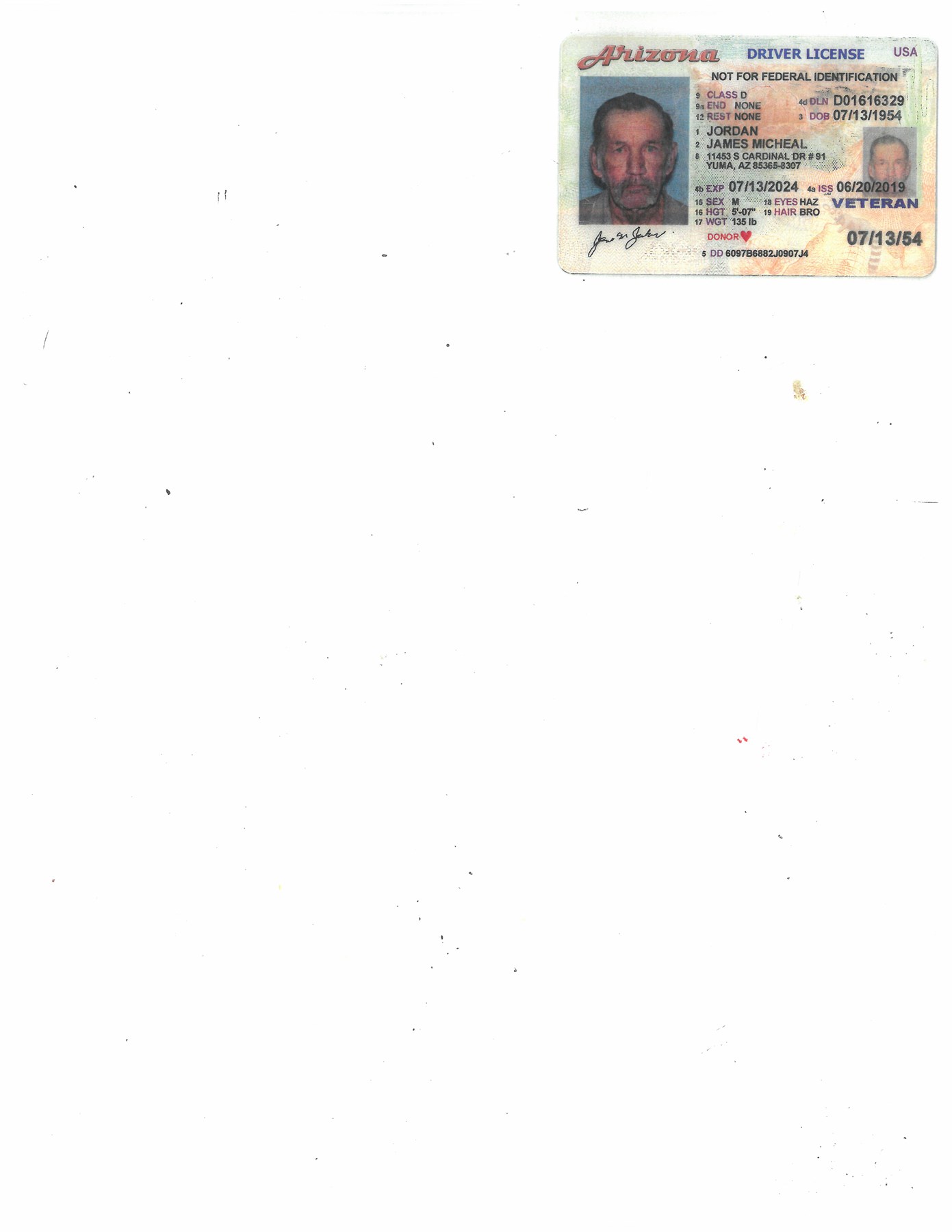 Obituary of James Michael Jordan