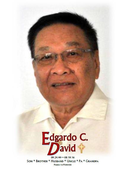 Obituary of Edgardo Chan David