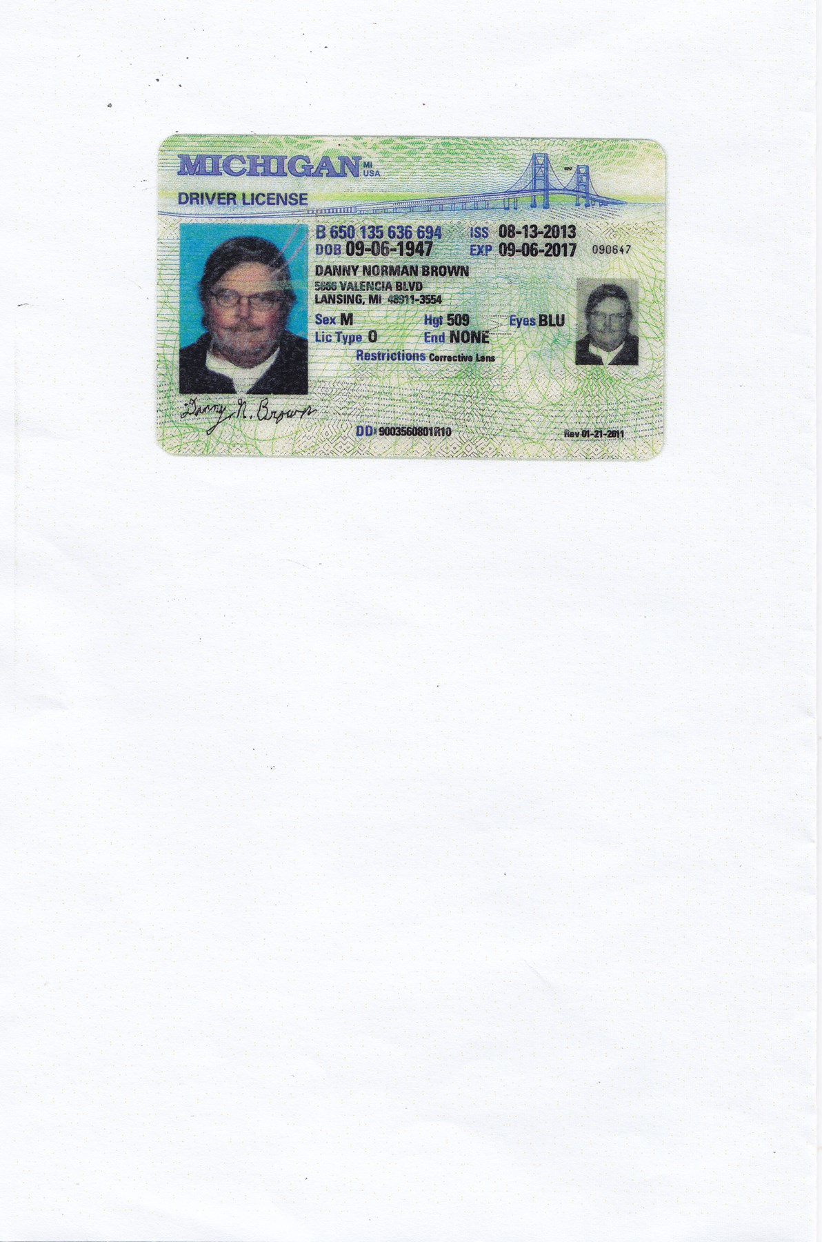 Obituary of Danny Norman Brown