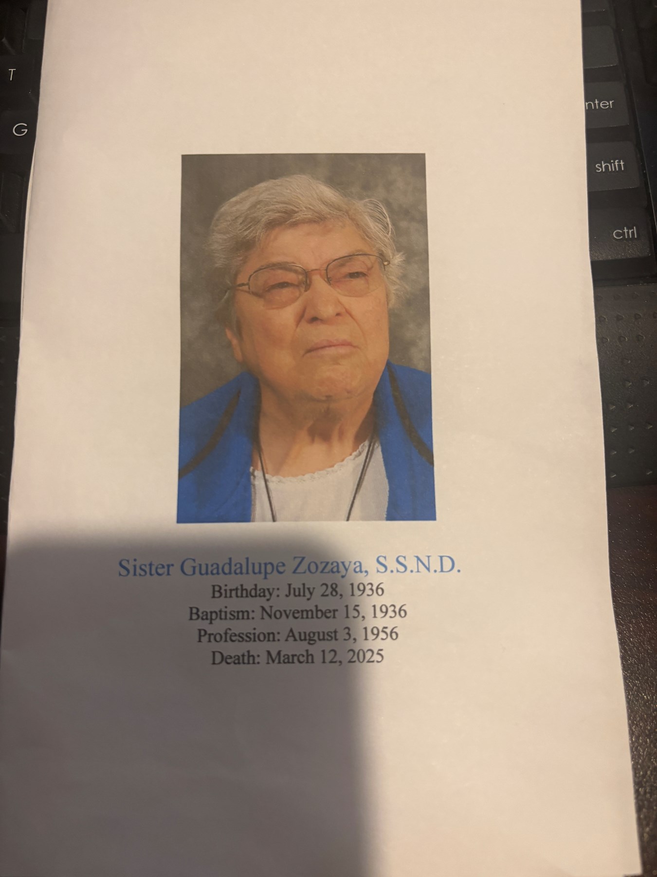 Obituary of Ms. Elvira Leonora Zozaya