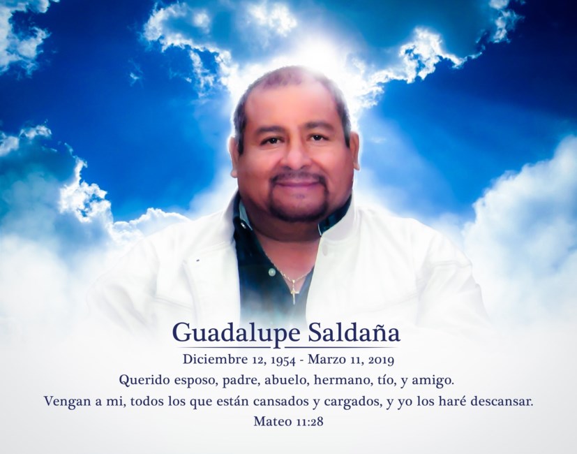 Obituario de Guadalupe Saldaña