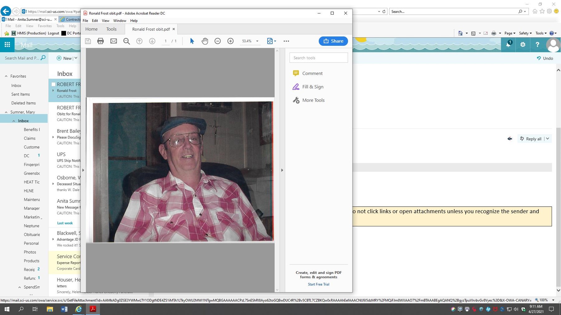 Obituary of Ronald Alfred Frost