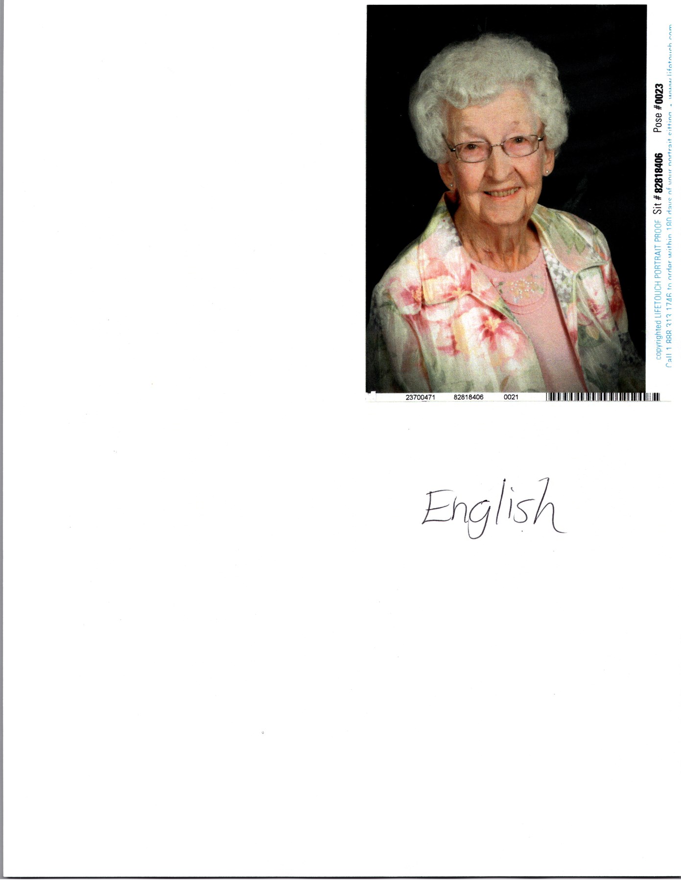 Avis de décès de Anita Davis English