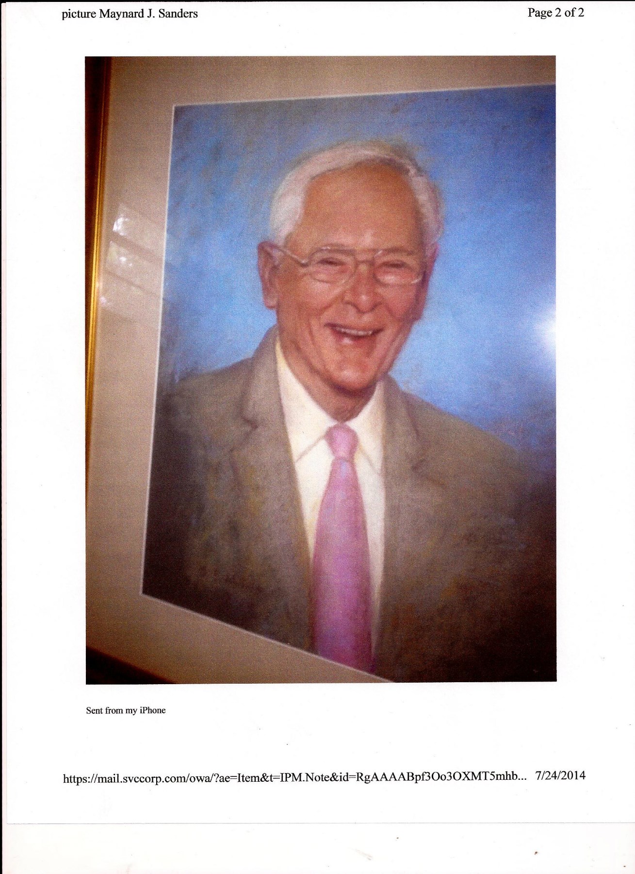 Obituary of Maynard Judson Sanders