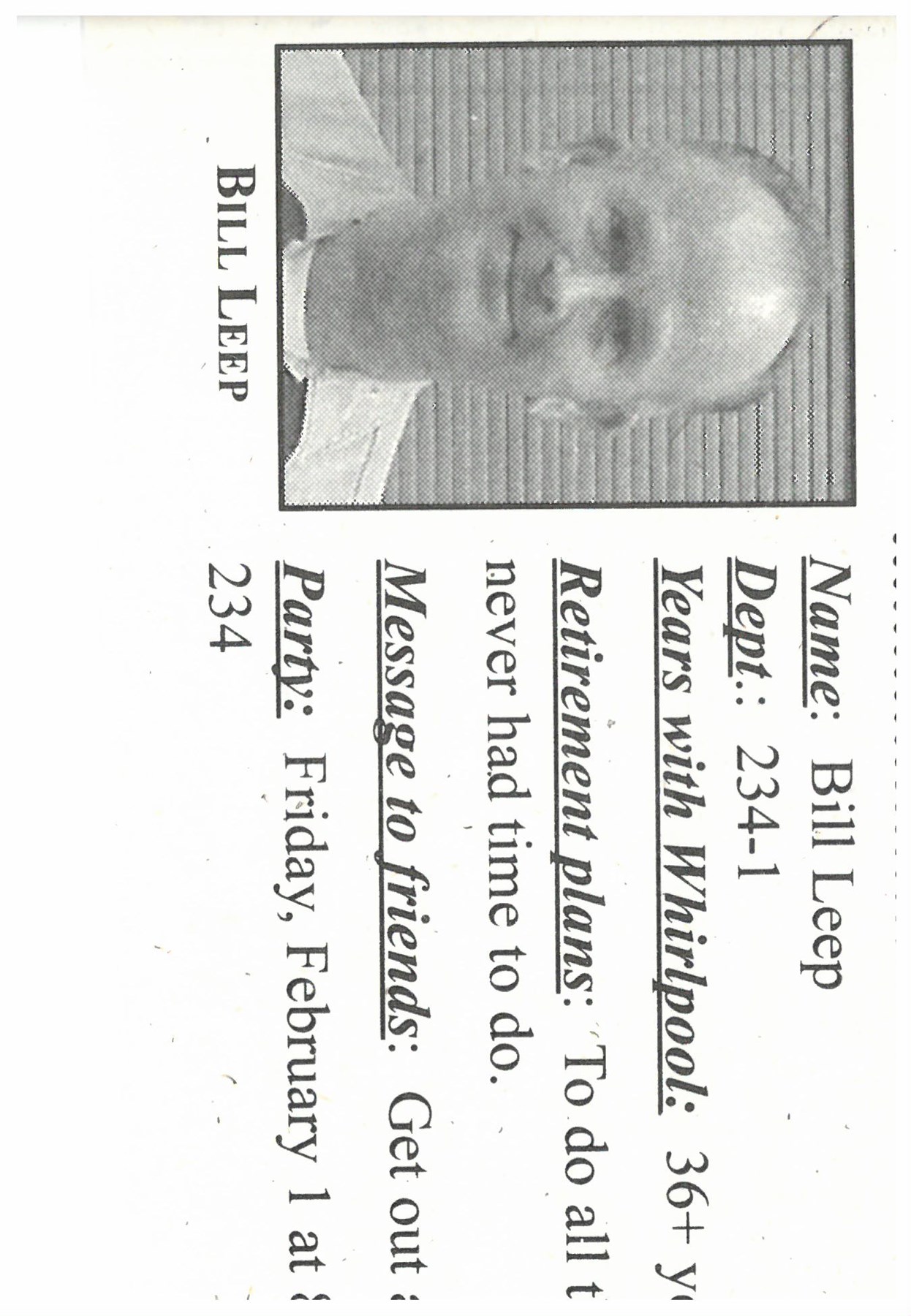 Obituario de Billy Wayne Leep