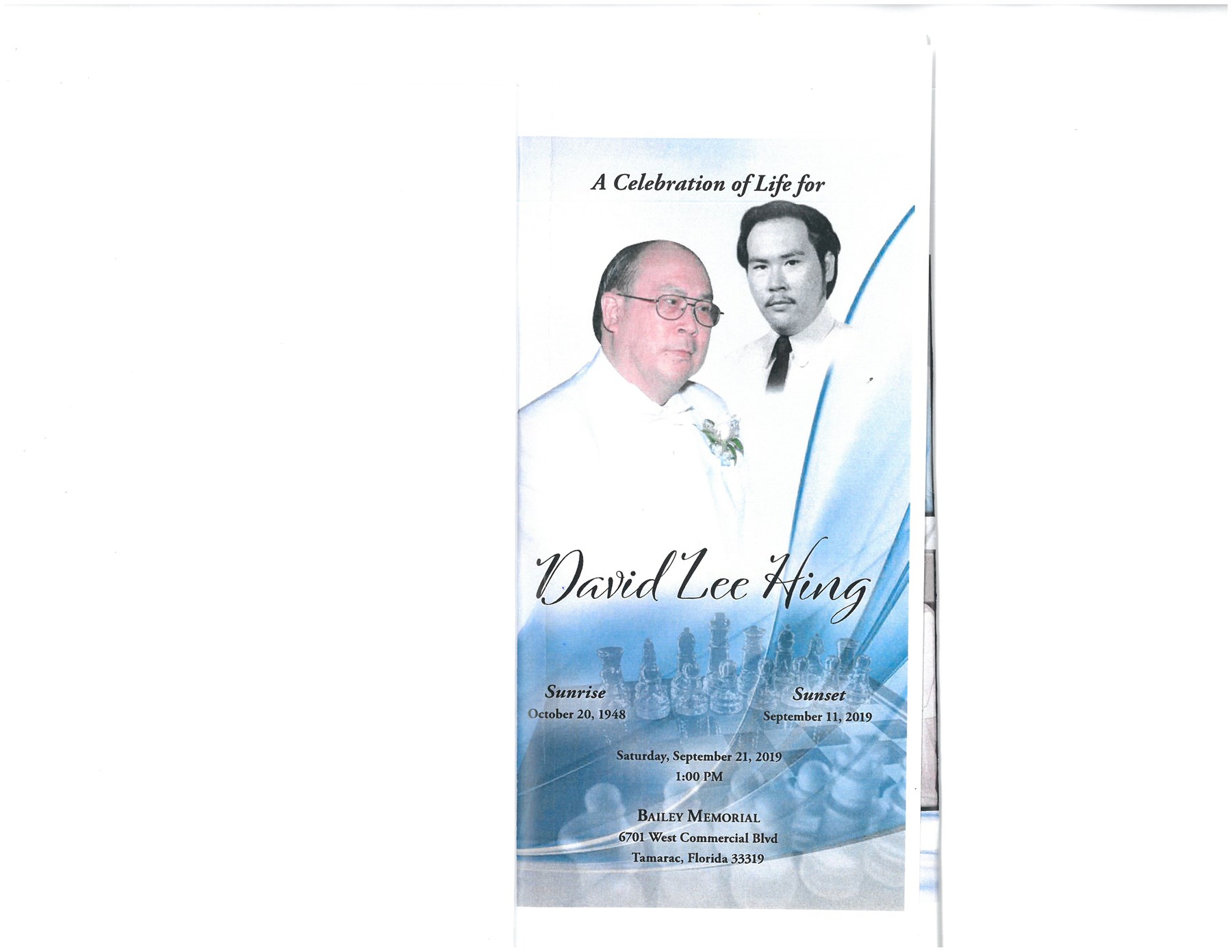 Obituary of David Lee Hing