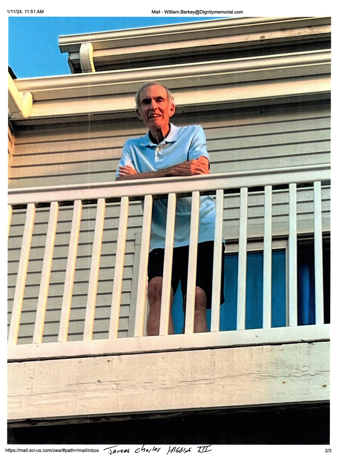 Obituary of James Charles Higgins III