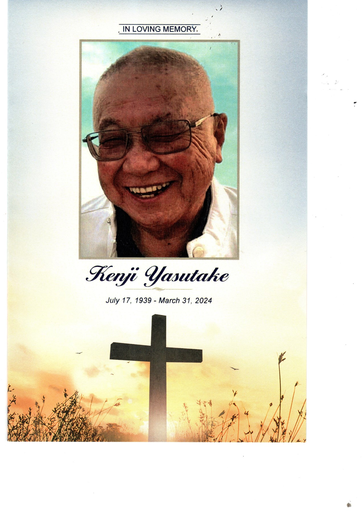 Obituario de Kenji Yasutake