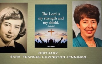 Obituary of Sara Frances Covington Jennings