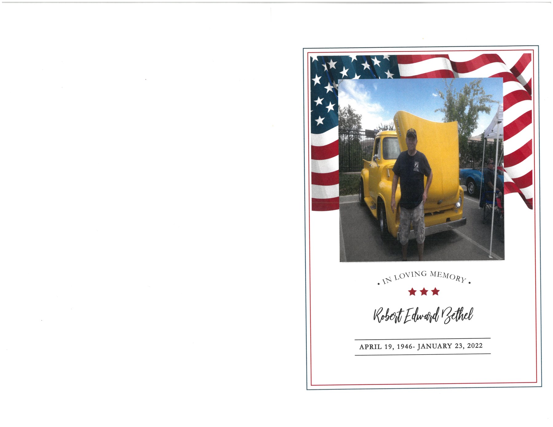 Obituary of Robert Edward Bethel