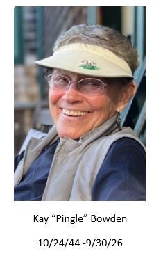 Obituary of Kay "Pingle" Bowden
