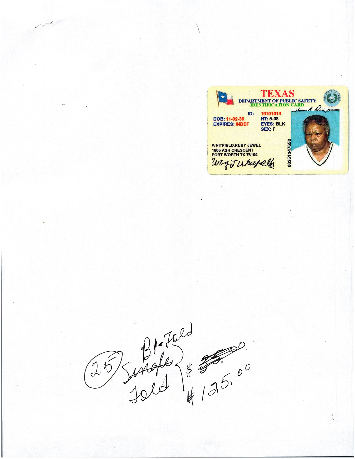 Obituary of Ruby J. Whitfield