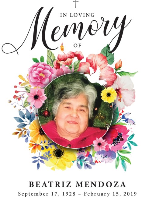 Obituary of Beatriz Velasco Mendoza