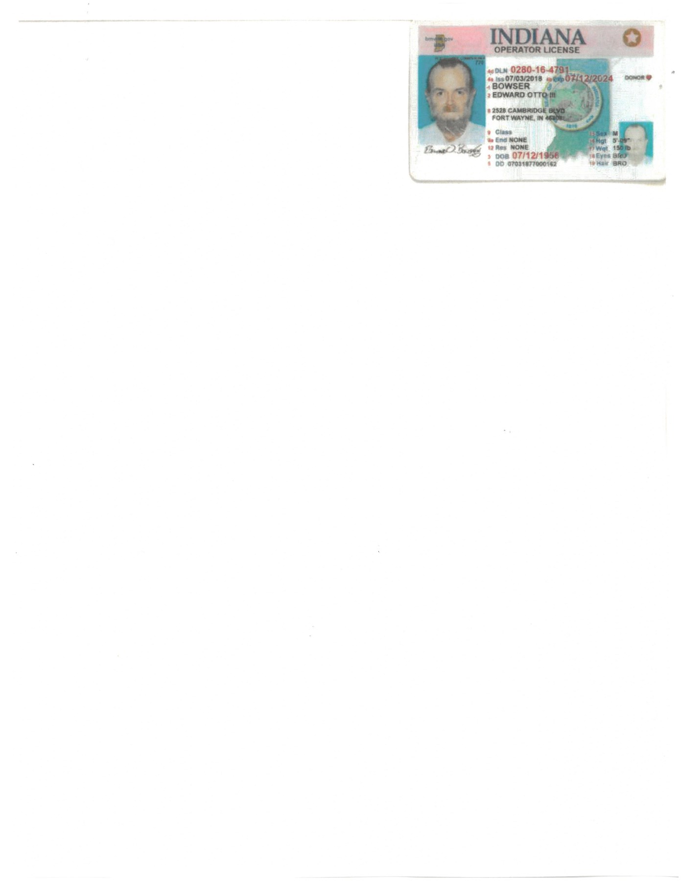 Obituary of Edward Otto Bowser III