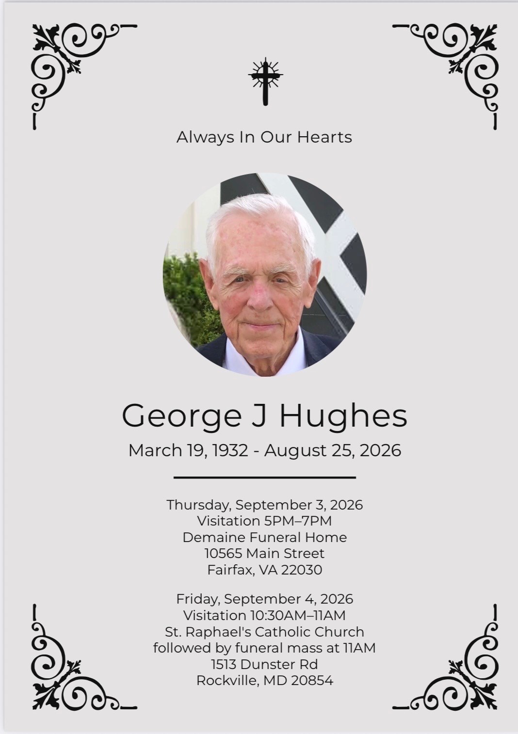 Obituary of George Joseph Hughes