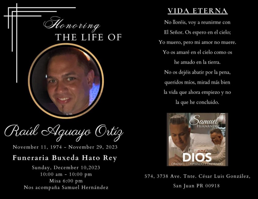 Obituario de Raúl David Aguayo Ortíz
