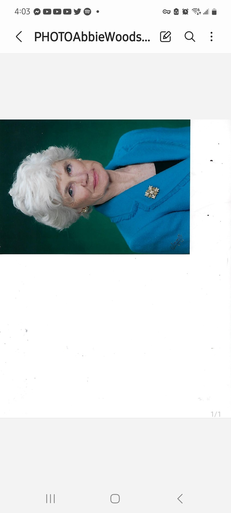 Obituary of Abbie Wendel Woodson