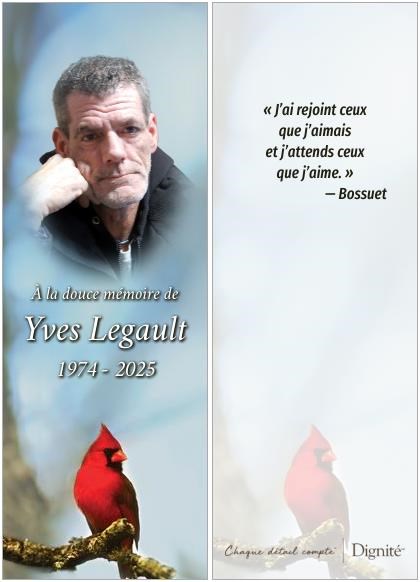 Avis de décès de Yves Legault