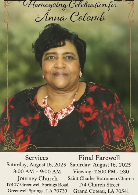 Avis de décès de Anna Colomb