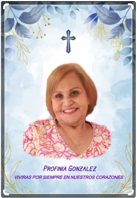 Avis de décès de Profinia Gonzalez