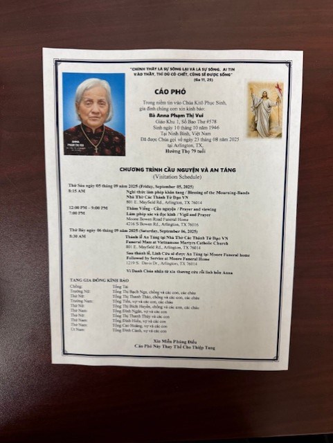 Obituary of Vui Thi Pham