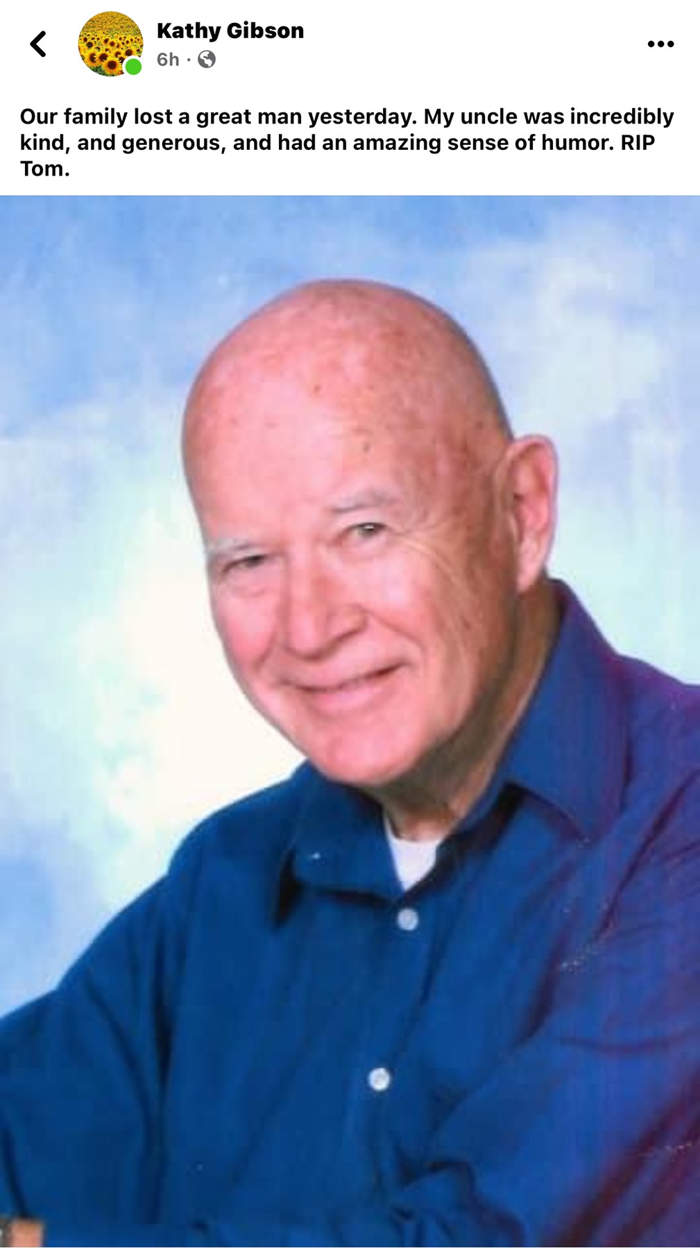 Obituary of Thomas J. Gibson