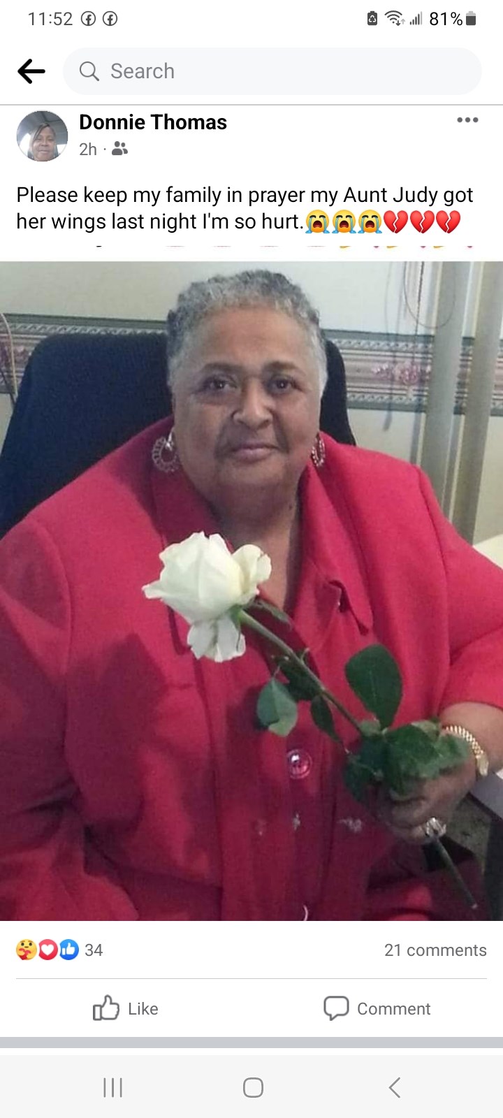 Obituary of Judith A Branch