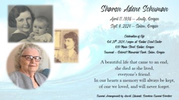 Obituary of Sharon Adene Schuman