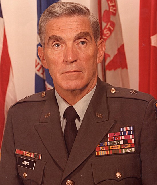 Avis de décès de Brigadier General Floyd Cecil Adams, Jr.