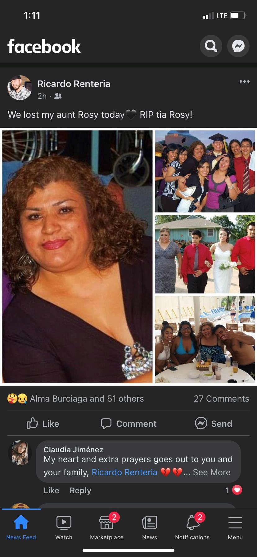 Obituario de Rosa A. Burciaga Uribe