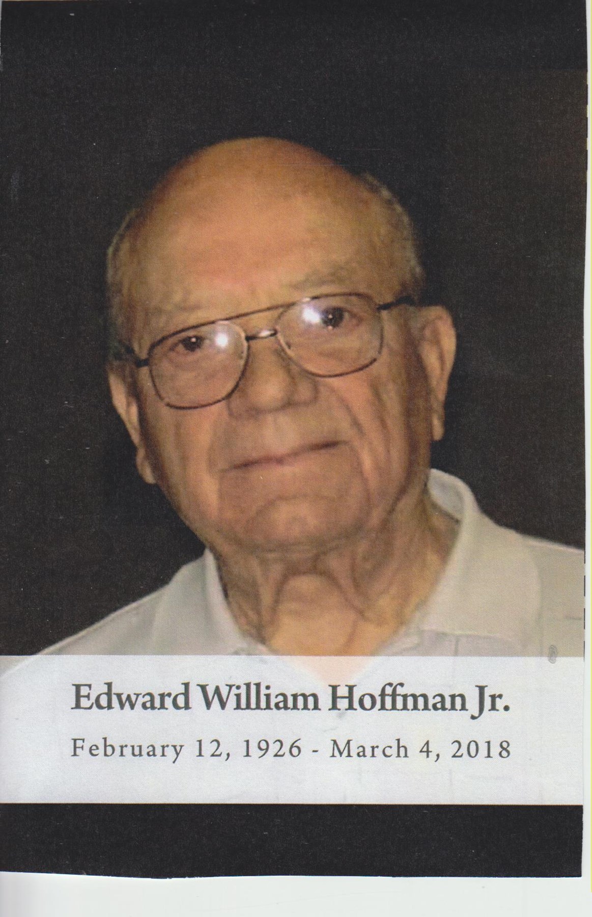 Obituary of Edward William Hoffman Jr.