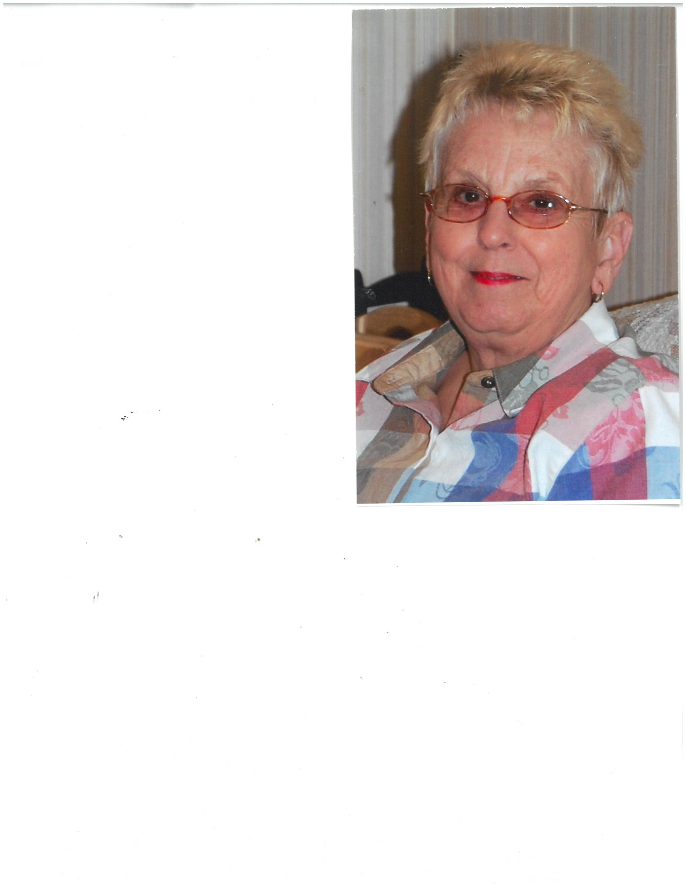 Avis de décès de Gloria Ann Blamer