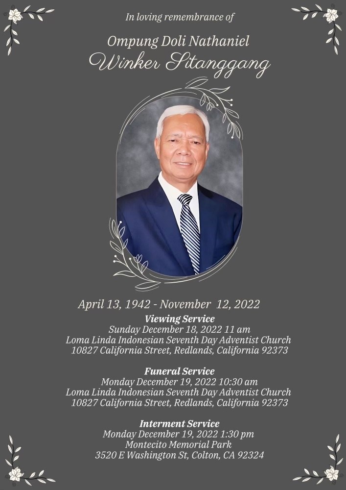 Obituary of Winker Sitanggang