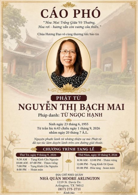 Obituary of Bach Mai Thi Nguyen