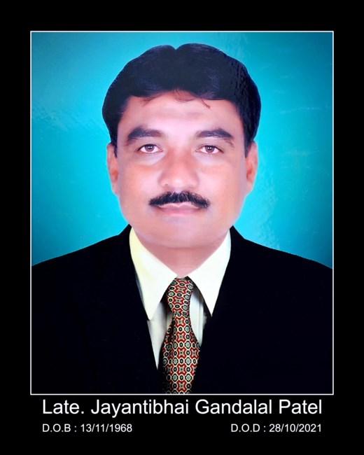 Obituary of Jayantibhai Gandalal Patel