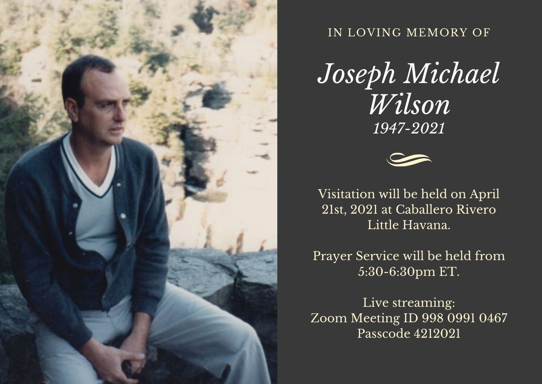 Joseph Wilson Obituary Miami, FL