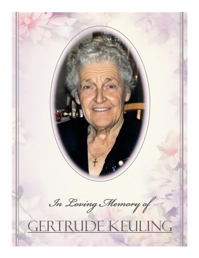 Obituary of Gertrude Keuling